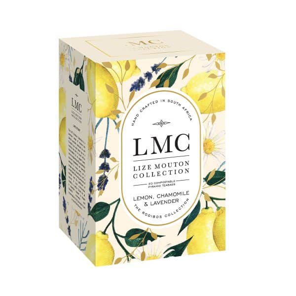 Lize Mouton Collection 20 Teabags Box - Lemon Chamomile and Lavender Rooibos Tea
