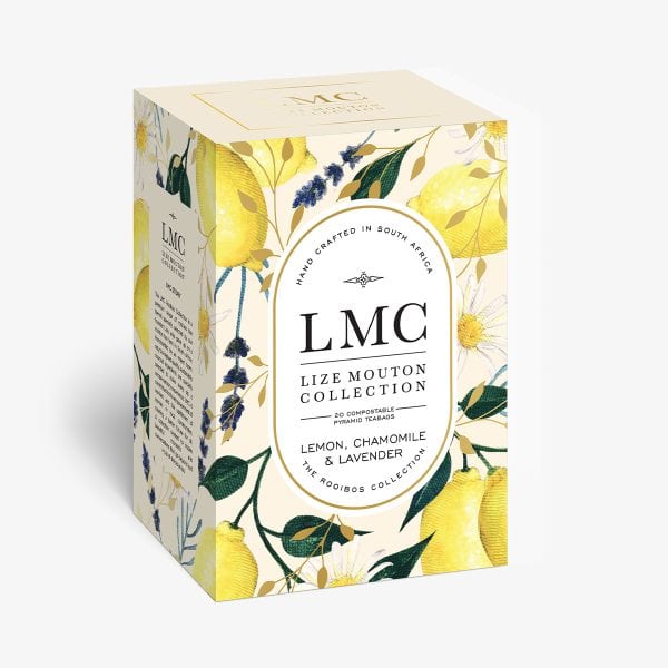 Lize Mouton Collection 20 Teabags Box - Lemon Chamomile and Lavender Rooibos Tea