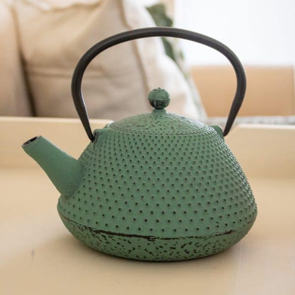 Cast Iron Teapot - Sage Pear-Shaped (700ml) - Image 3