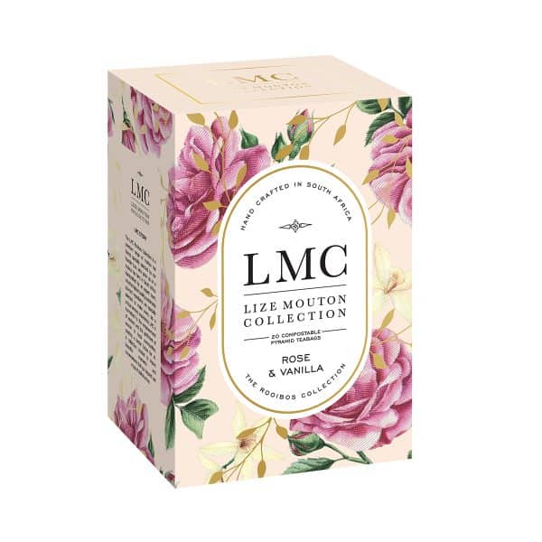 Lize Mouton Collection 20 Teabags Box - Rose and Vanilla Rooibos Tea