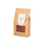lmc rose vanilla loose leaf tea blend in brown paper bag