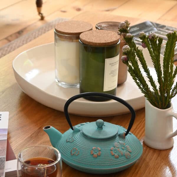 Cast Iron Teapot - Cyan (800ml) - Image 4
