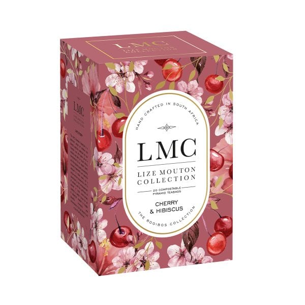Lize Mouton Collection 20 Teabags Box - Cherry and Hibiscus Rooibos Tea