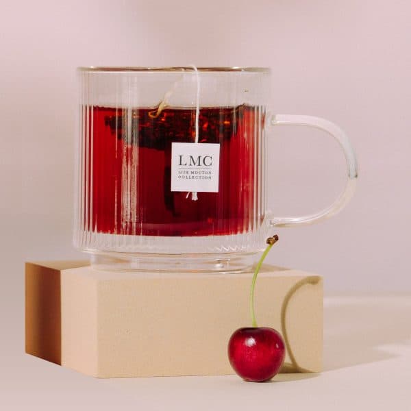 LMC Double Wall Glass Teacup - Fluted (300ml) - Image 2